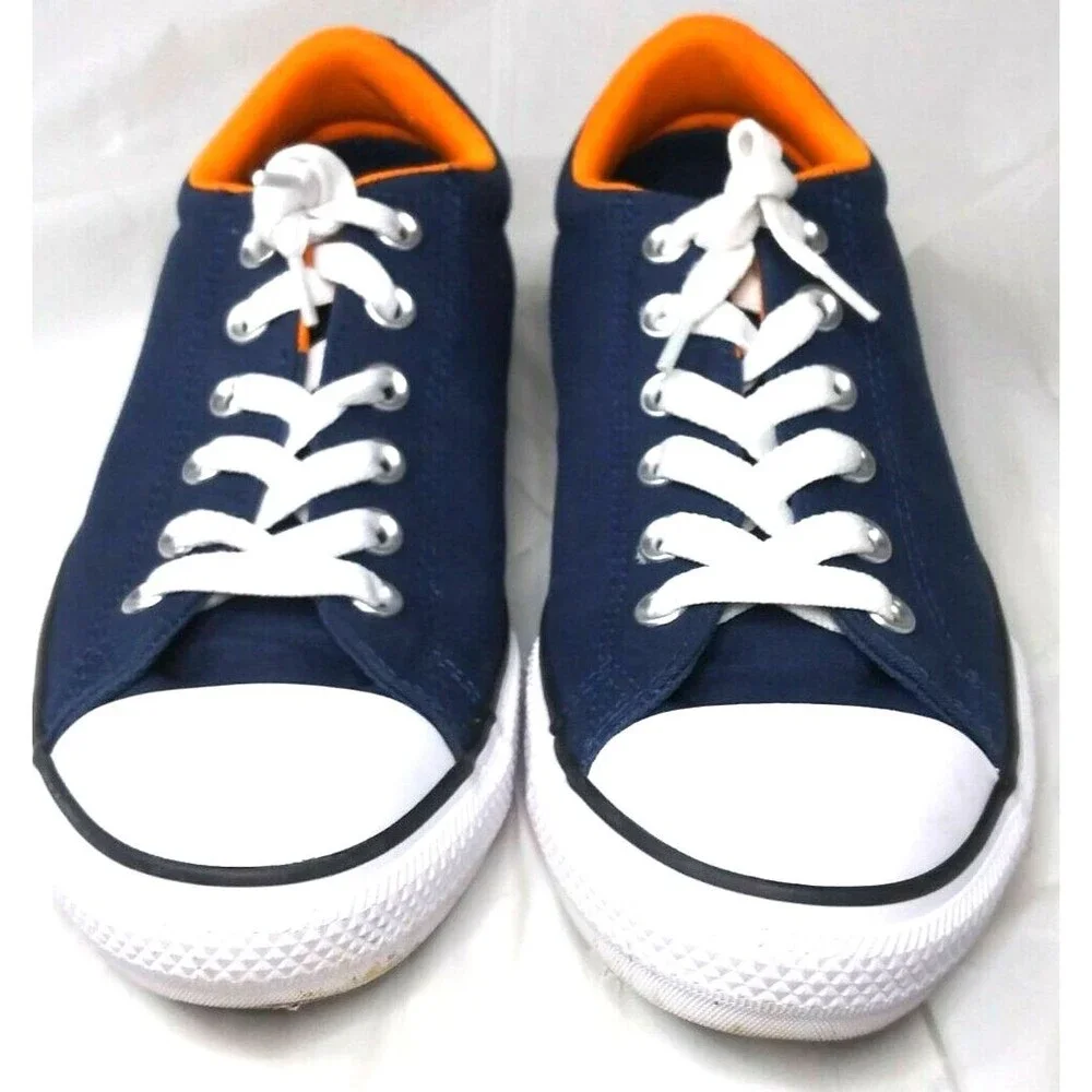 Converse Street Slip Navy Orange Rind White Shoes Size 5.5